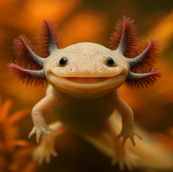 Ein Axolotl – Symboltier von EXPLAINTEC